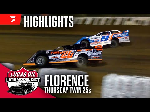 Thursday Twin 25s | Lucas Oil North/South 100 at Florence Speedway 8/8/24 | Highlights - dirt track racing video image