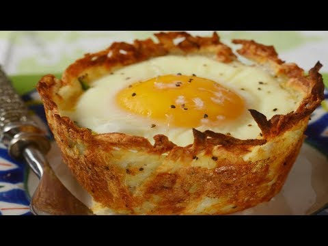 Hash Brown Breakfast Cups Recipe Demonstration - Joyofbaking.com - UCFjd060Z3nTHv0UyO8M43mQ