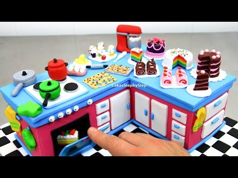 How To Make a KITCHEN CAKE with Miniature Cakes  by CakesStepbyStep - UCjA7GKp_yxbtw896DCpLHmQ
