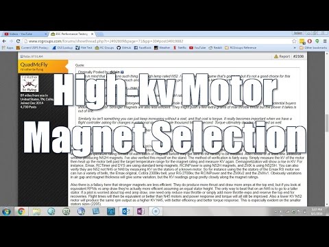 High-kv Motor Magnet Selection - UCX3eufnI7A2I7IkKHZn8KSQ