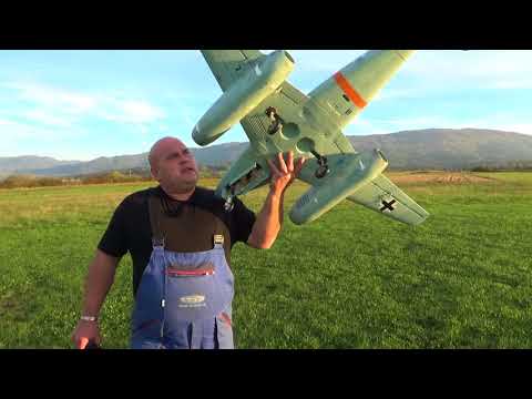 FREEWING MESSERSCHMIT T ME 262 twin 70mm EDF jet Maiden flight - UC3RiLWyCkZnZs-190h_ovyA