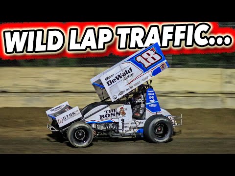 CRAZY LAP TRAFFIC Decides Race At Skagit Speedway! - dirt track racing video image