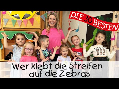 👩🏼 Wer klebt die Streifen auf die Zebras - Singen, Tanzen und Bewegen || Kinderlieder