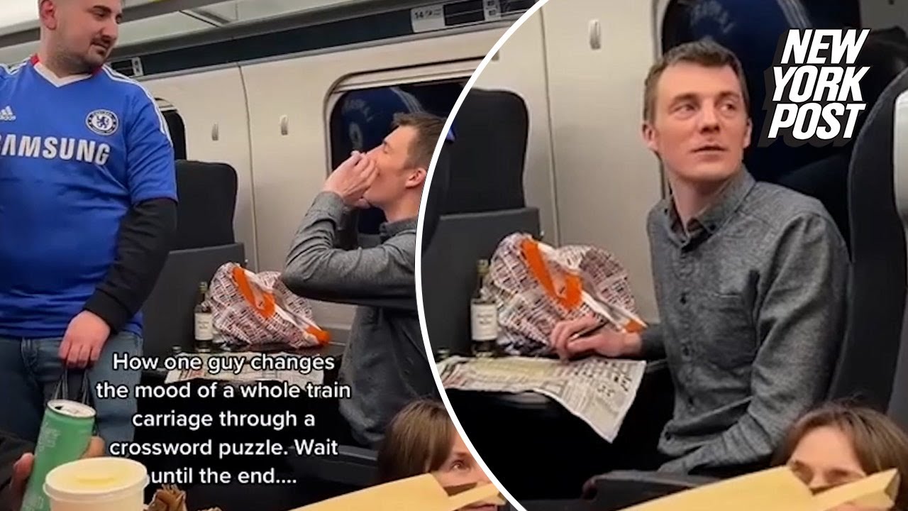Drunk commuter entertains delayed train passengers with puzzle | New York Post