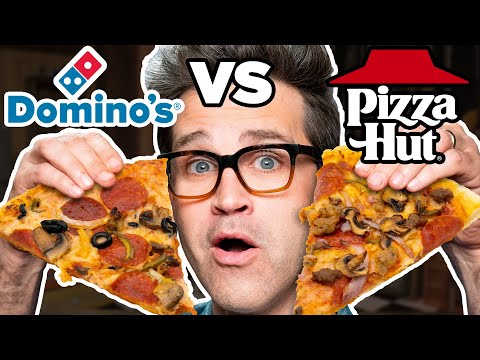 Dominos vs. Pizza Hut Taste Test | FOOD FEUDS