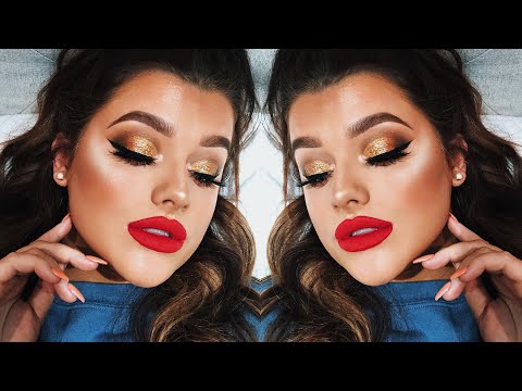 CHRISTMAS PARTY GLAM MAKE UP TUTORIAL! | Rachel Leary - UC-Um2u0Agv8Q-OhjO6FZk1g