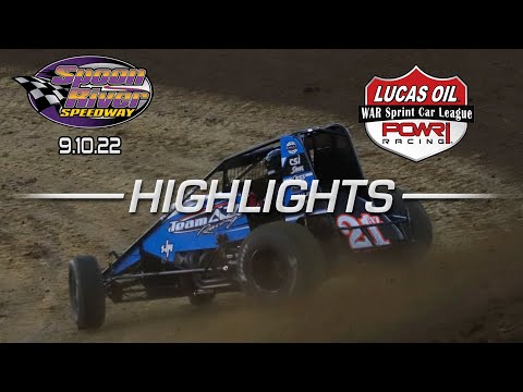 9.10.22 Lucas Oil POWRi WAR Sprint Car League at Spoon River Speedway Highlights - dirt track racing video image