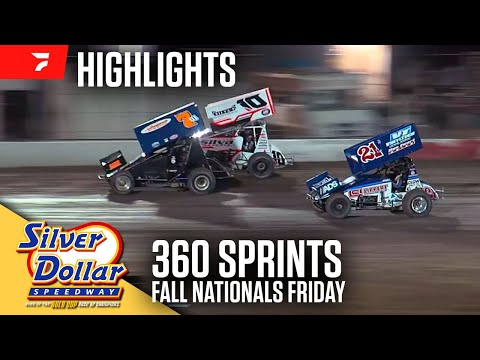 Fall Nationals Night #1 | 360 Sprints at Silver Dollar Speedway 9/26/25 | Highlights - dirt track racing video image
