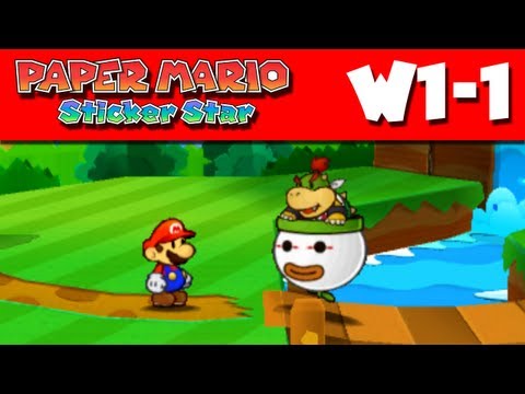 Paper Mario Sticker Star - W1-1 - Warm Fuzzy Plains (Nintendo 3DS Gameplay Walkthrough) - UCzNhowpzT4AwyIW7Unk_B5Q