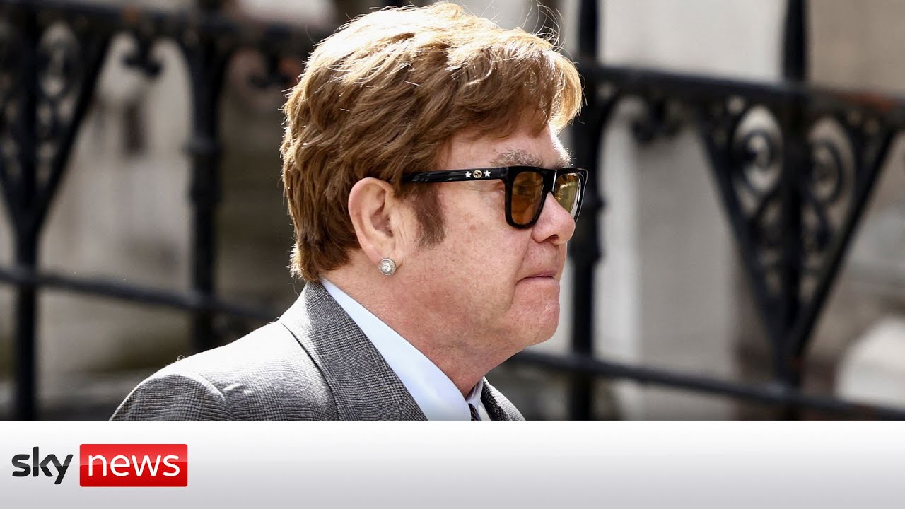 Sir Elton John leaves High Court in London