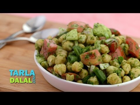 Chick Pea Salad with Mint Dressing (Low Cholesterol) by Tarla Dalal - UCYRRwNWXxCKFaVjFuXo1I8Q