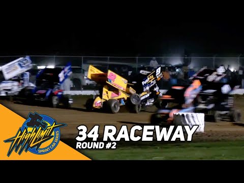Round #2 Feature | High Limit Sprints at 34 Raceway - dirt track racing video image