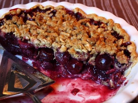 Cherry Pie with Almond Crumb Topping - Cherry Streusel Pie - UCRIZtPl9nb9RiXc9btSTQNw