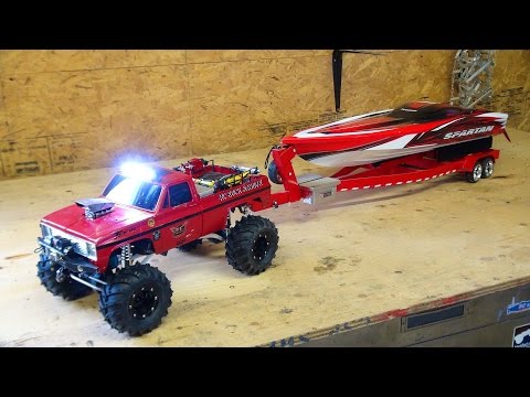 RC ADVENTURES - Beast 4x4 with a Cormier Boat Trailer - Traxxas Spartan Speed Boat in Tow! - UCxcjVHL-2o3D6Q9esu05a1Q