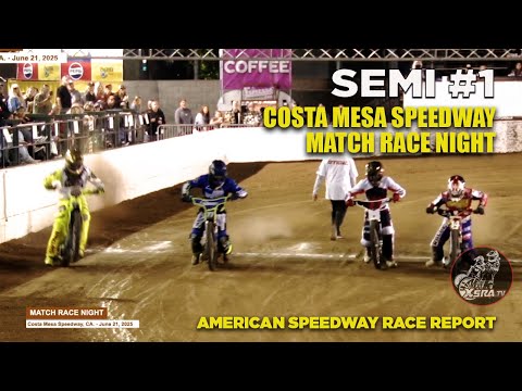 Who Will Advance in SEMI1? Riders BATTLE for SUPREMACY at Costa Mesa Speedway! - dirt track racing video image