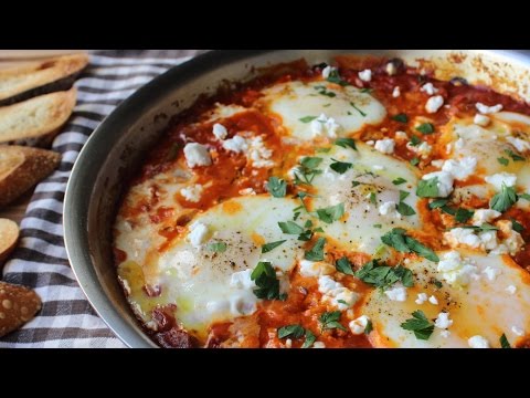 Shakshuka - Eggs Poached in Spicy Tomato Pepper Sauce - UCRIZtPl9nb9RiXc9btSTQNw