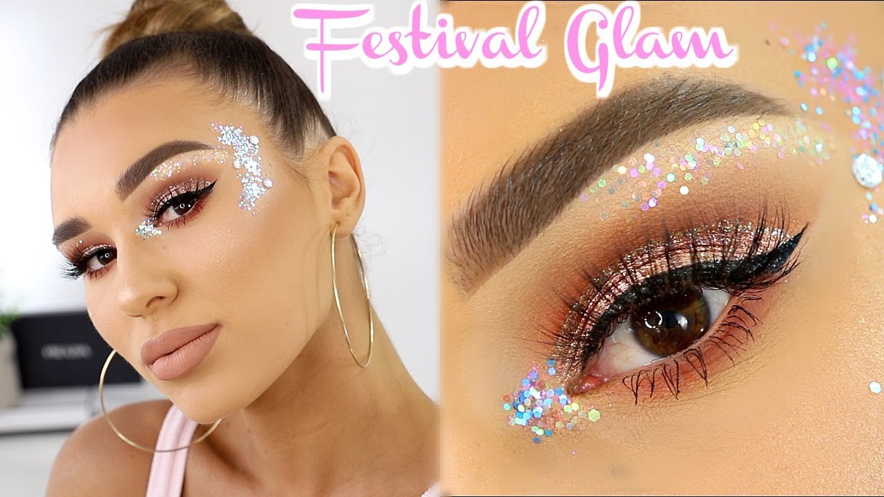 Festival Glitter Makeup Tutorial Mugeek Vidalondon 