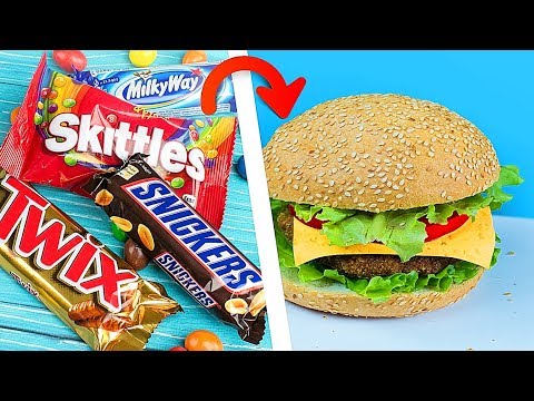 Making Food Out Of Candy! Candy vs Real Food Challenge - UCWwqHwqLSrdWMgp5DZG5Dzg