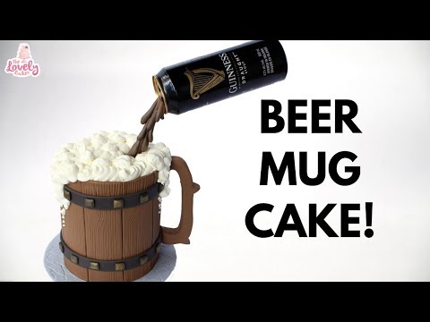 Gravity Defying Beer Mug Cake Tutorial! St. Patricks Day Guinness Cake
