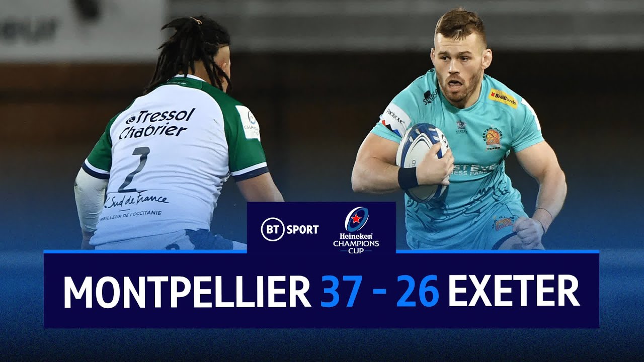 Montpellier vs Exeter Chiefs (37-26) | Hat-Trick For Sam Simmonds! | Champions Cup Highlights