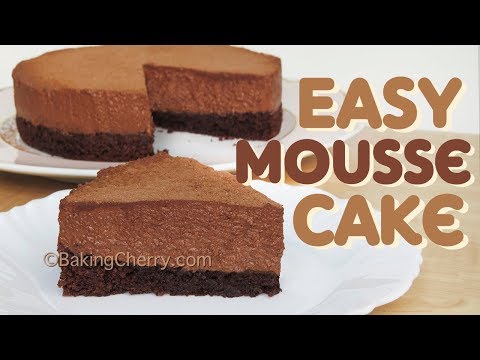 EASY CHOCOLATE MOUSSE CAKE | Easy Recipe | Dessert | BakingCherry - UCUsQpPbLhEfQ-602v2Vwy1A