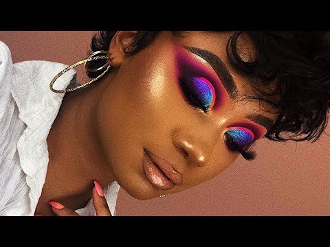 Neon Ombre Cut Crease Makeup Look | MakeupTiffanyJ - UCvlpldhpnxxrKQzI9-oXzCA