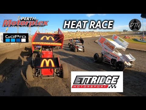 Take a ride with Joel Ettridge in a heat race at the Perth Motorplex. - dirt track racing video image