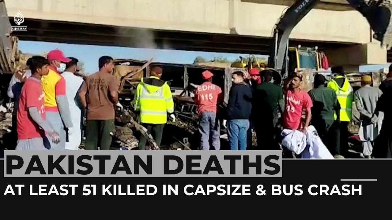 Dozens killed in Pakistan bus, boat accidents