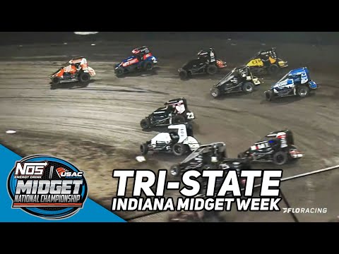 HIGHLIGHTS: USAC NOS Energy Drink National Midgets | Tri-State Speedway | June 4, 2023 - dirt track racing video image