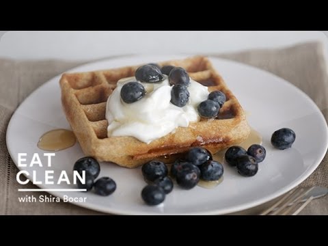 Whole Grain Waffles with Blueberries and Yogurt - Eat Clean with Shira Bocar - UCl0kP-Cfe-GGic7Ilnk-u_Q