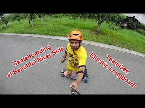 TeamGee Electric Skateboard River Side Scenic Ride opposite to smokey chimney - UCsFctXdFnbeoKpLefdEloEQ