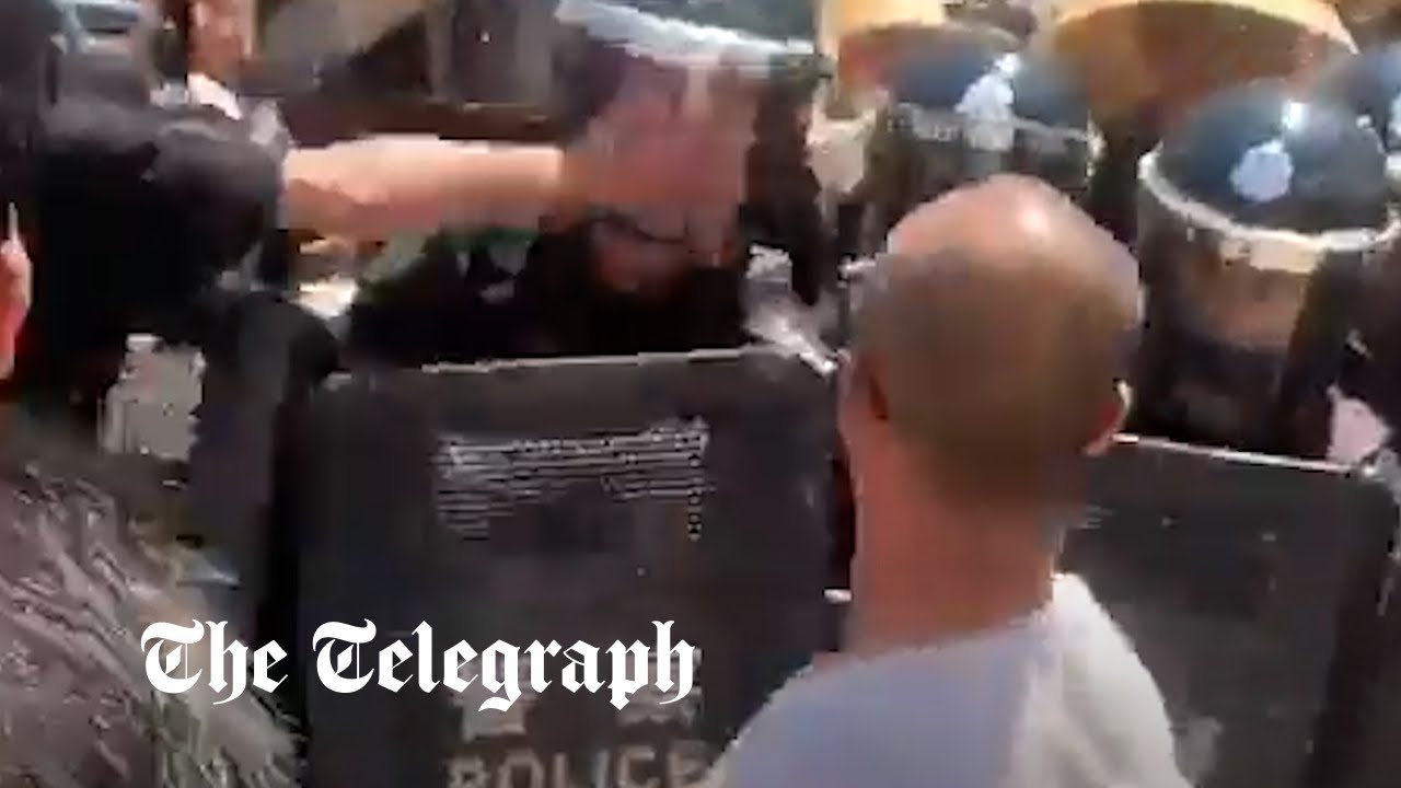 Worshippers clash with riot police outside historic mosque in China