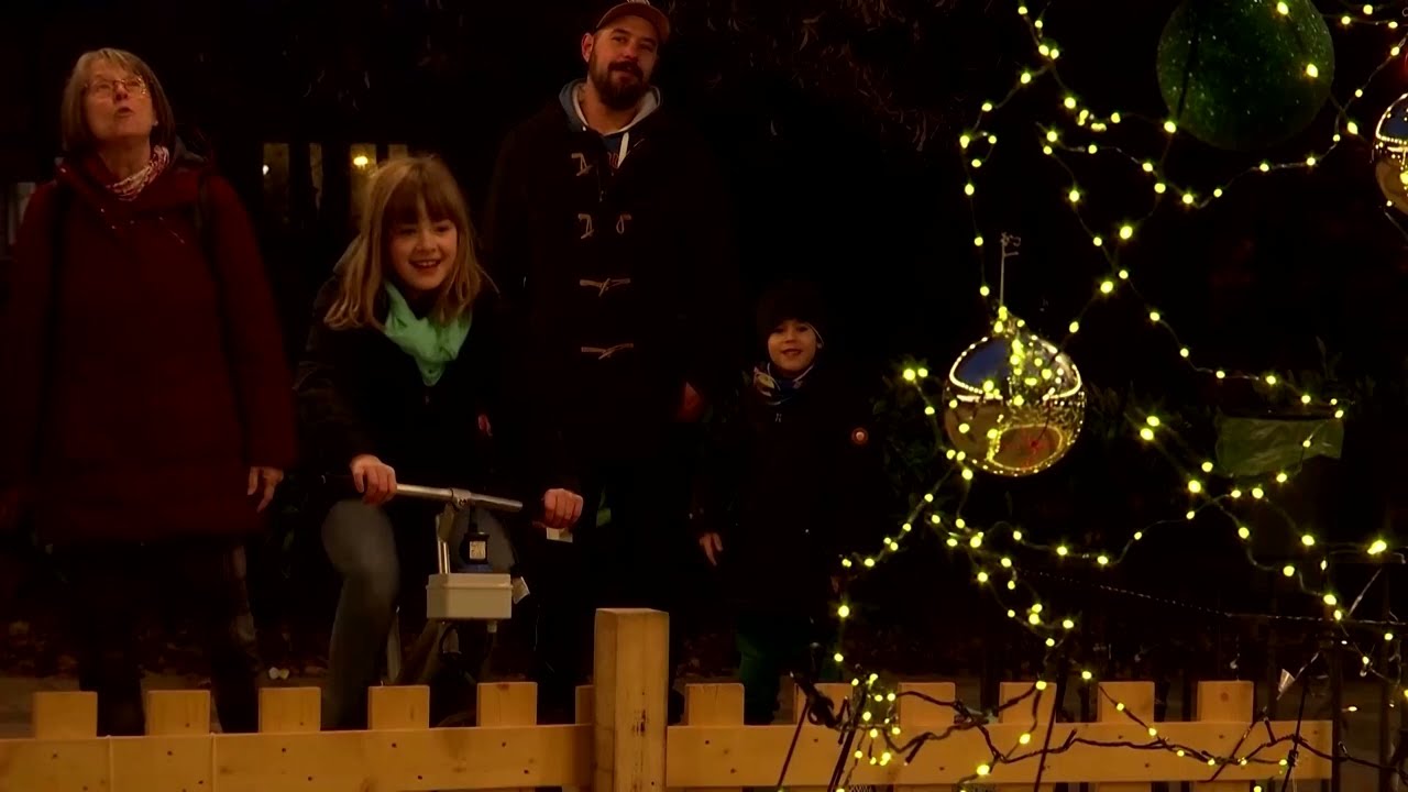 Hungarians pedal to power Budapest Christmas tree