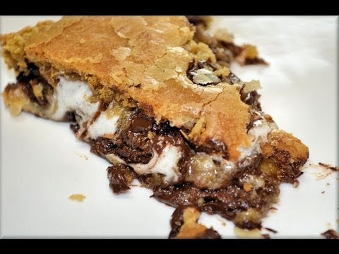 How to Make CHEWY SMORES COOKIE BAR, Pizza Cookie  (Like BJ'S Pizookie) - CookwithApril - UCX0kj_Hz-VY22eX9quwhwcA