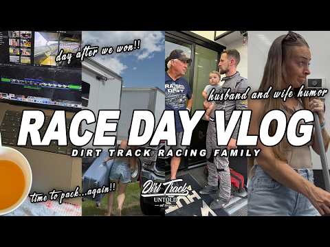 RACE DAY VLOG! Day After A Win. First Time Parents. Race Prep. Packing To Leave...Again! - dirt track racing video image