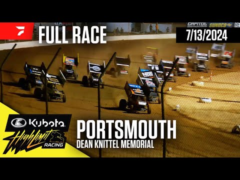 FULL RACE: Kubota High Limit Racing at Portsmouth Raceway Park 7/13/2024 - dirt track racing video image