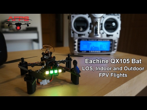 Eachine QX105 Bat Quadcopter Indoor and Outdoor FPV Flight - UCsFctXdFnbeoKpLefdEloEQ