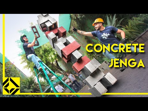 Cinder Block Jenga is Extremely Dangerous! - UCSpFnDQr88xCZ80N-X7t0nQ