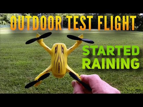 Hubsan X4 Plus Hornet Drone Outdoor Test Flight Starts Raining - UCIs58TZU0DX440Qrzy2PEHg