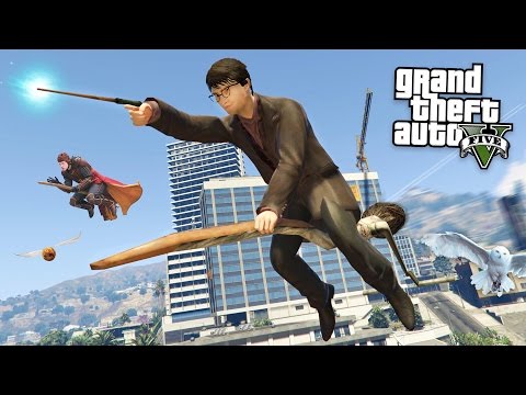 GTA 5 Mods - HARRY POTTER MOD w/ WAND & BROOM!! GTA 5 Harry Potter Mod! (GTA 5 Mods Gameplay) - UC2wKfjlioOCLP4xQMOWNcgg