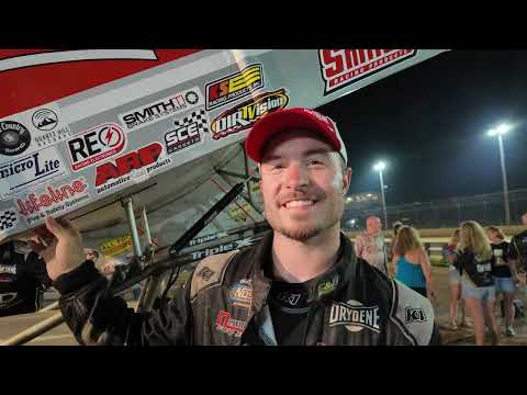 Logan Schuchart discusses Thursday's Pennsylvania Speedweek victory at Hagerstown Speedway - dirt track racing video image