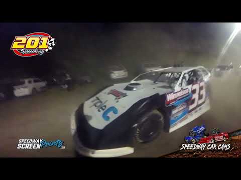#33AJ Austin Lay - Super Late Model - 201 Speedway 8-2-25 - In-Car Camera - dirt track racing video image