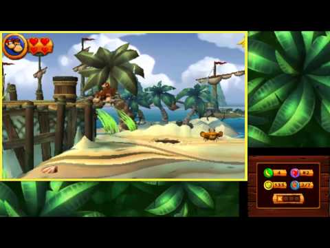 Donkey Kong Country Returns 3D - 100% Walkthrough Part 2 - World 2 Beach (Puzzle Pieces, KONG) - UCg_j7kndWLFZEg4yCqUWPCA