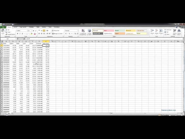 How To Import Stock Prices Into Excel From Yahoo Finance?