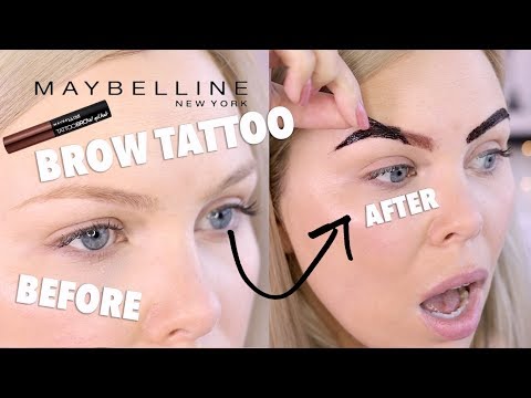 MAYBELLINE PEEL-OFF BROW TATTOO?! DOES IT WORK? - UChplUdodMCdfZfmTQbRhNWw