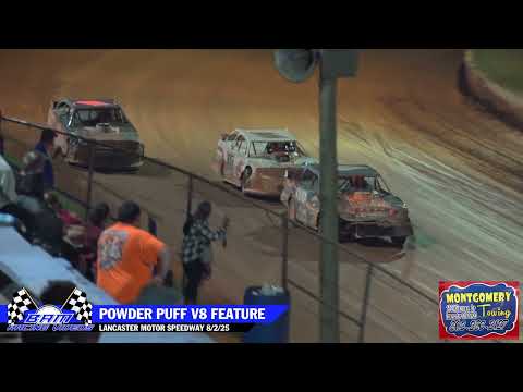 Powder Puff V8 Feature - Lancaster Motor Speedway 8/2/25 - dirt track racing video image