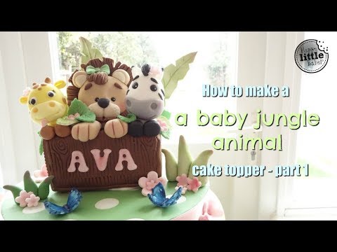 How to make a fondant baby jungle animal cake topper - part 1