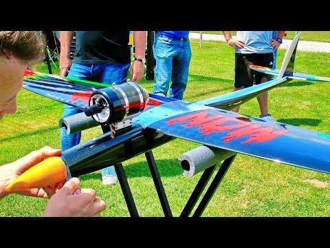 VERY FAST HJK MONSTER RC SPEEDER WITH TURBINE ENGINE MAIDEN FLIGHT DEMONSTRATION - UCH6AYUbtonG7OTskda1_slQ