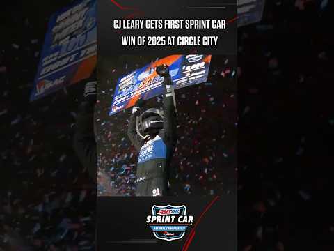 😂 C.J. Leary had to plug in his GPS to find victory lane Wednesday night. #USAC #ISW25 🏆 - dirt track racing video image