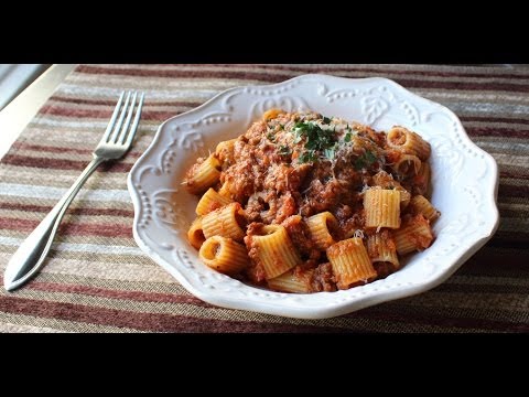 Bolognese Sauce - Marcella Hazan-Inspired Meat Sauce Recipe - Rigatoni Bolognese - UCRIZtPl9nb9RiXc9btSTQNw